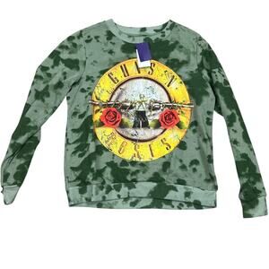 Guns N' Roses Women's Logo Graphic Green Sweatshirt - Size Medium - NWT